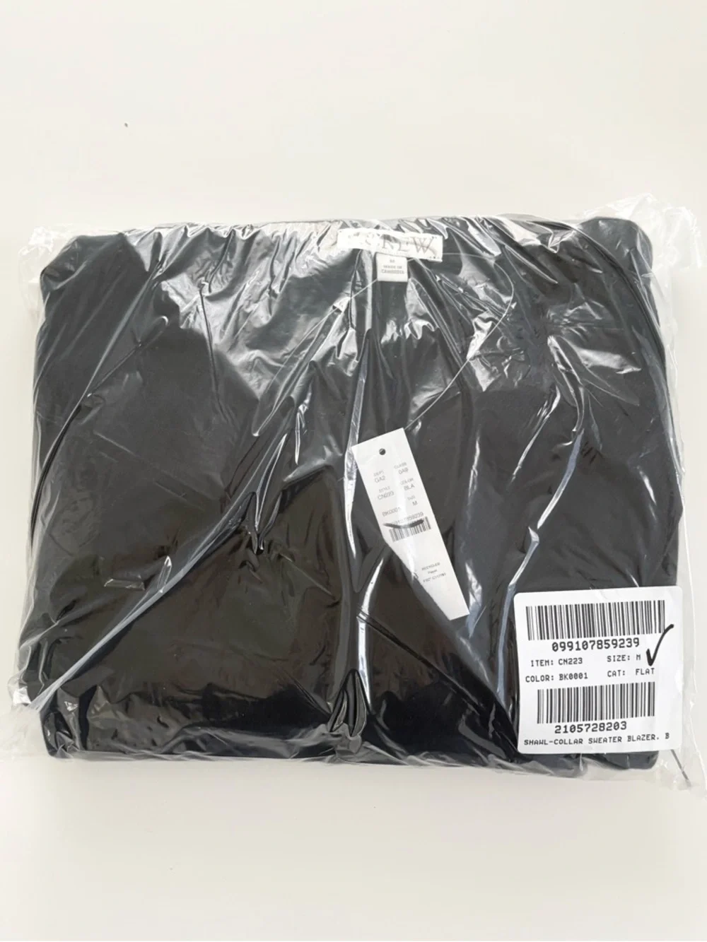 NWT J. Crew Shawl-collar Sweater Blazer Black